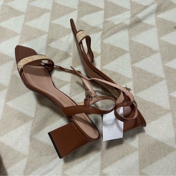 J crew Layne ankle-strap heels in raffia - Picture 4 of 6